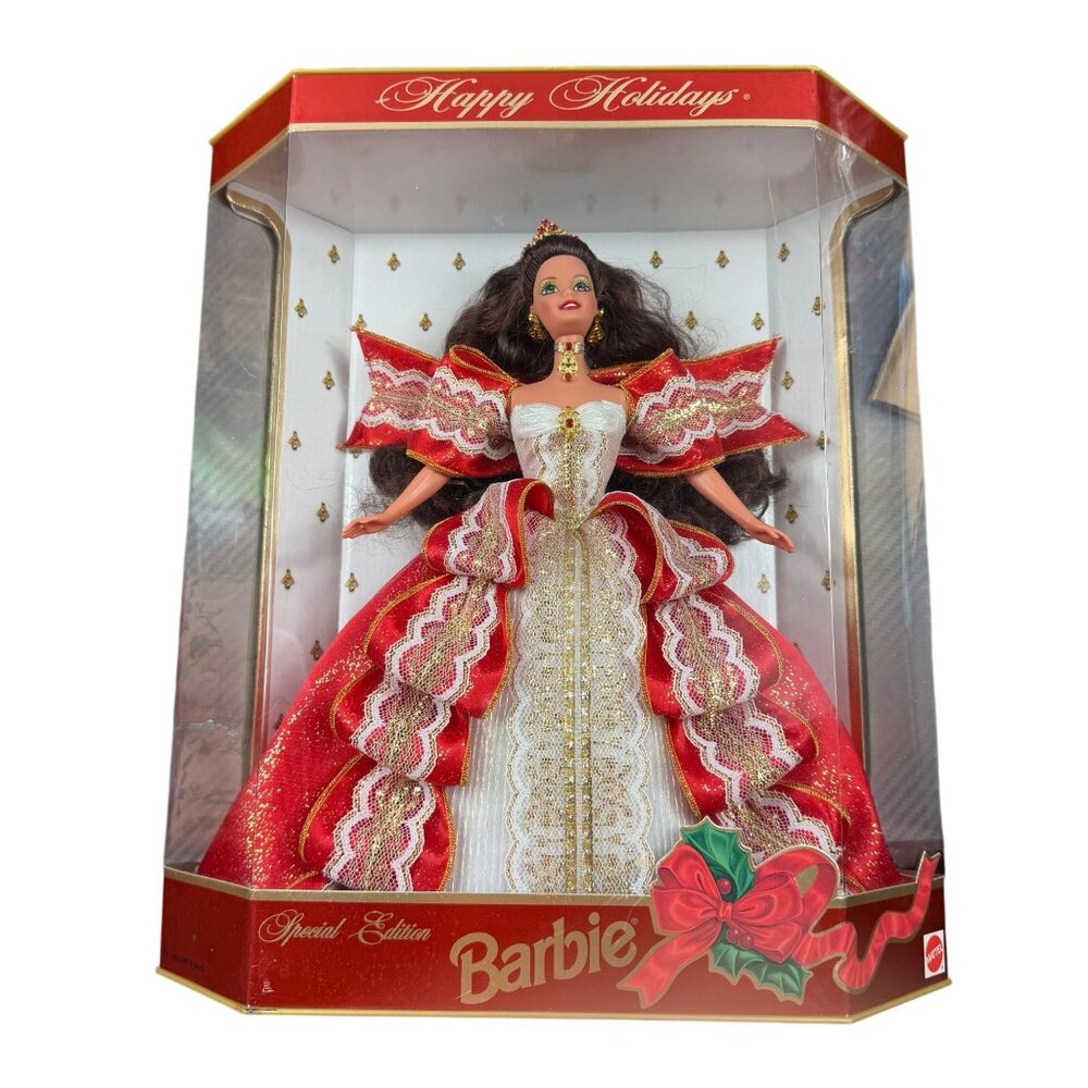 VTG 1996 Happy Holidays Barbie Special Edition NIB Christmas Doll Mattel - Picture 1 of 12